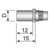 719005 - Extended nozzle U2 ø 5.  D = 8 - Image 2